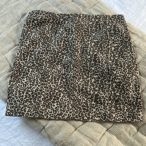 Free People Modern Femme Leopard Print Mini Skirt - Picture 3 of 8